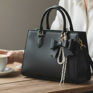 porte clé noeud noir