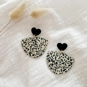 Boucles d'oreilles Tigré noir